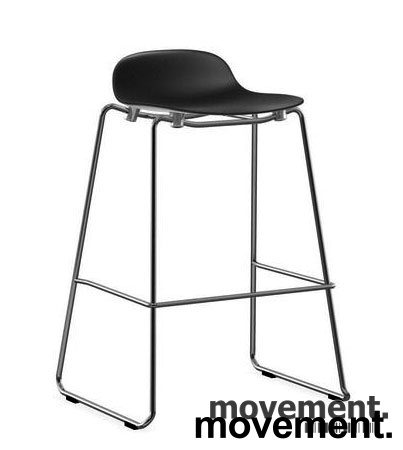 Form barstol stack 75cm Sort, krom