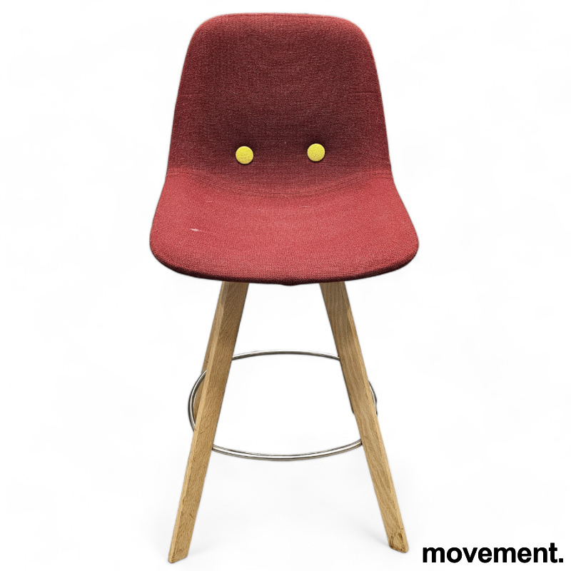 Eyes barstol  Rødt stoff med gule - 3 / 3