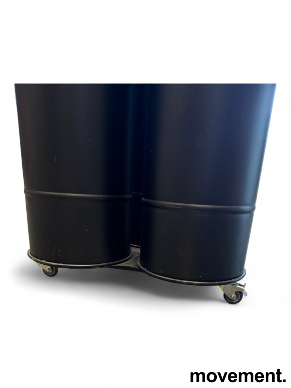 Brooklyn bin 3 bøtter Sort, Pent