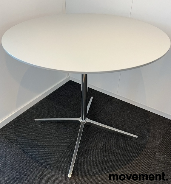 Kantinebord Ø=80cm Lys grå laminat, - 1 / 2