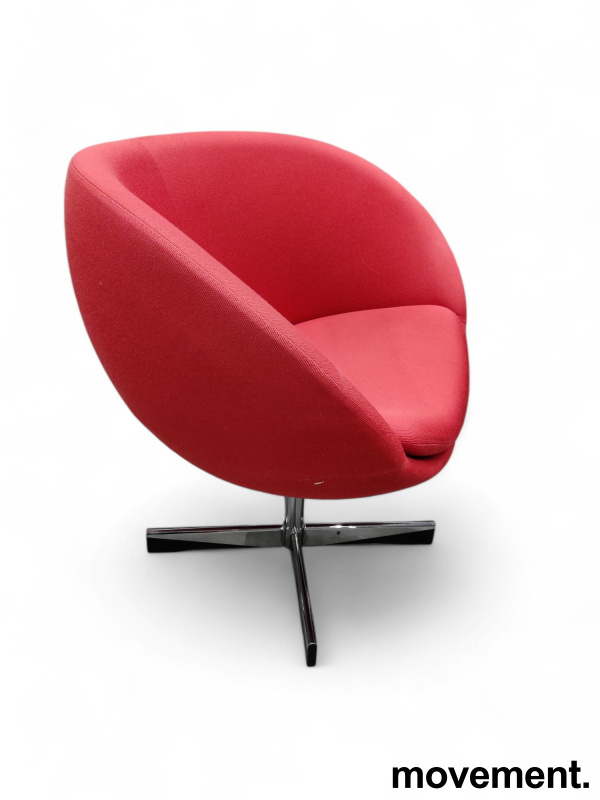 Planet Mørk coral, ben i krom, Pent