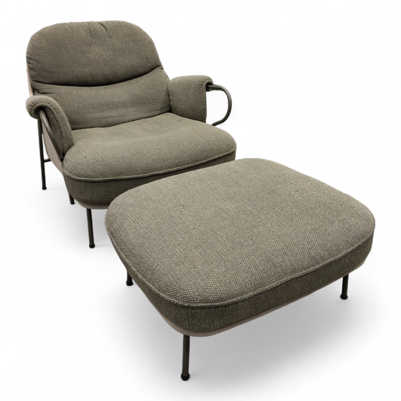 Lyra lounge chair med ottoman Mørkt