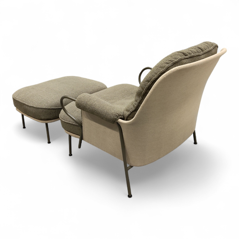 Lyra lounge chair med ottoman Mørkt