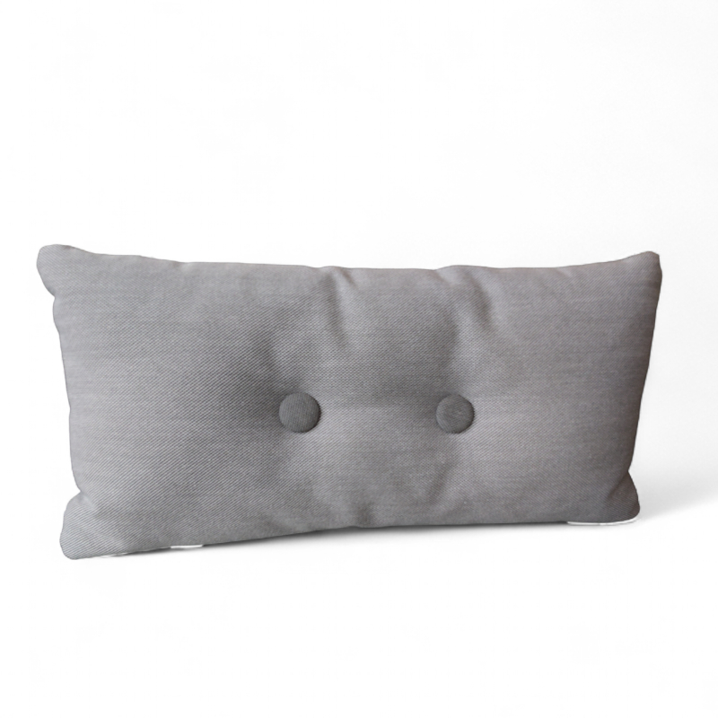 Dot pute 2 knapper Lys grått stoff