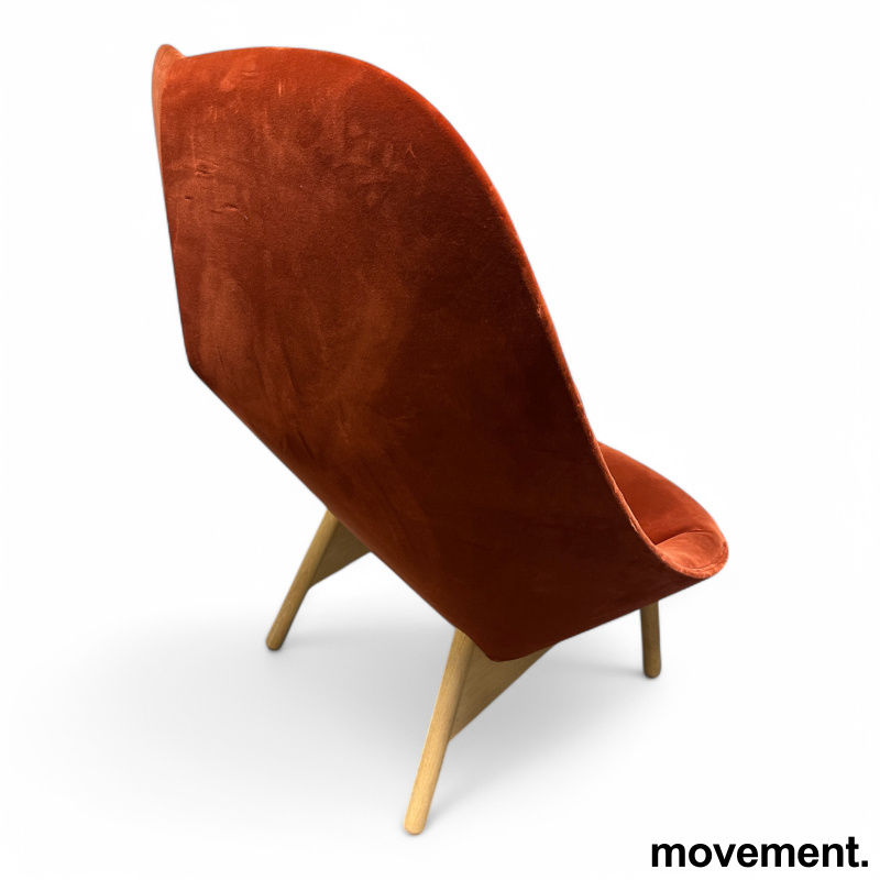 Uchiwa quilted Rustrød velour, ben - 2 / 4