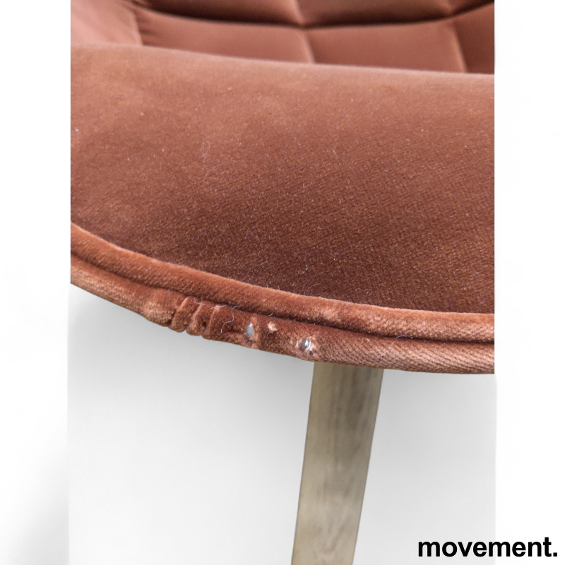 Uchiwa quilted Rustrød velour, ben - 4 / 4