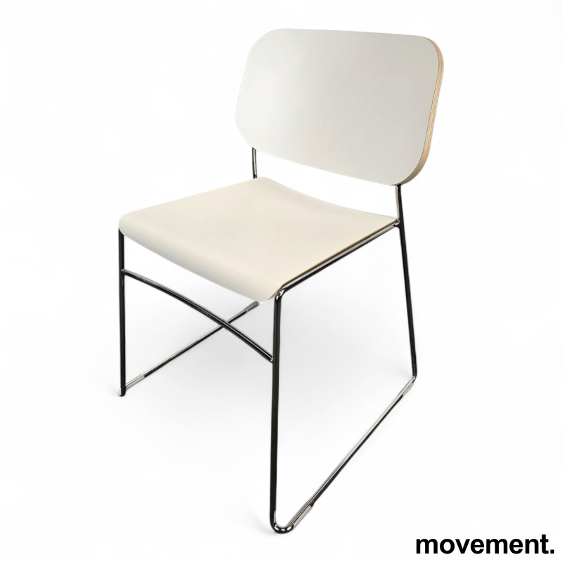 Lite med meieben Hvit laminat, krom - 1 / 3