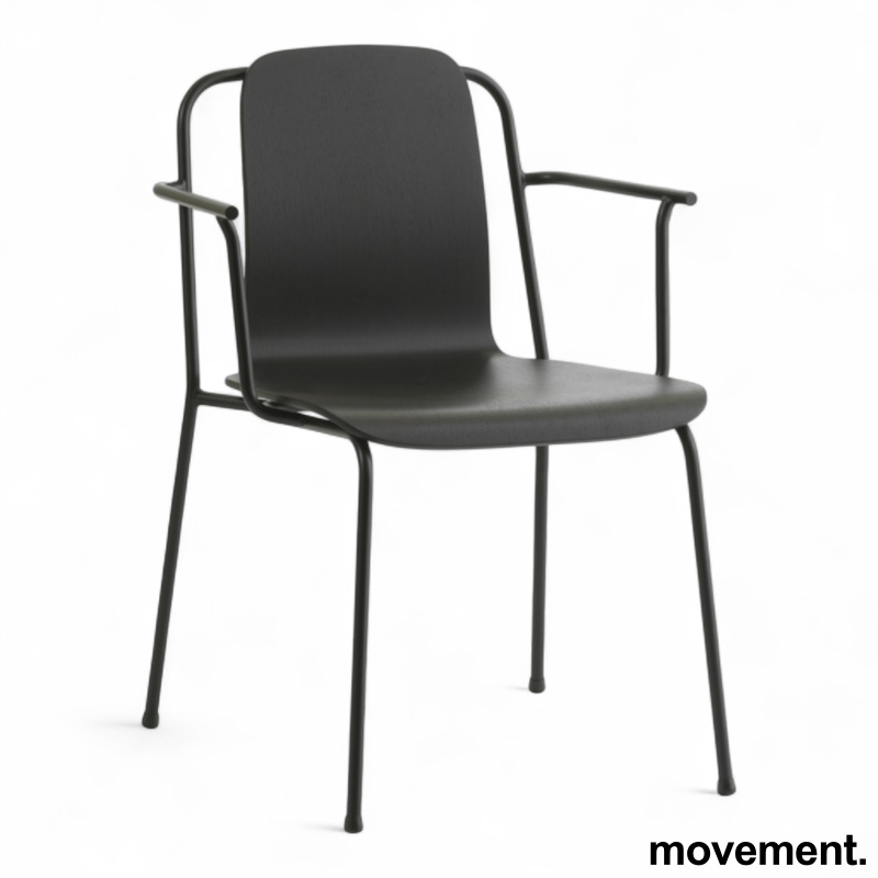 Stk. 50 Studio armchair Sortlakkert eikefiner, sort understell, Ubrukt Normann Copenhagen 2.