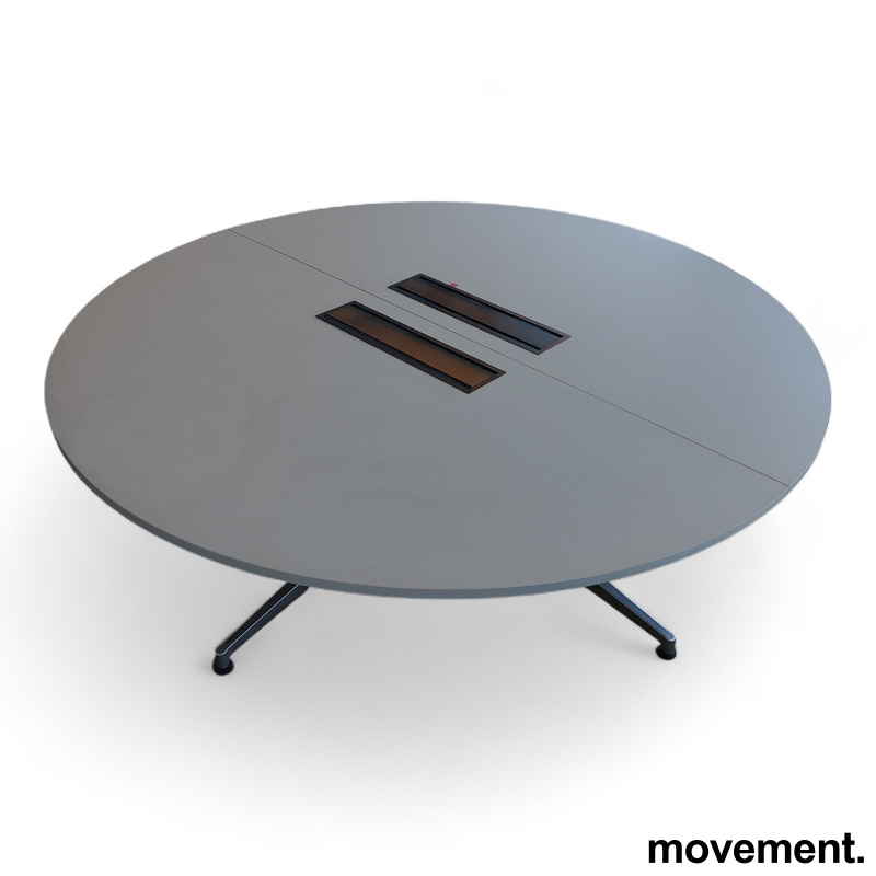 Møtebord Ø=210cm Varmgrå linoleum, - 3 / 4