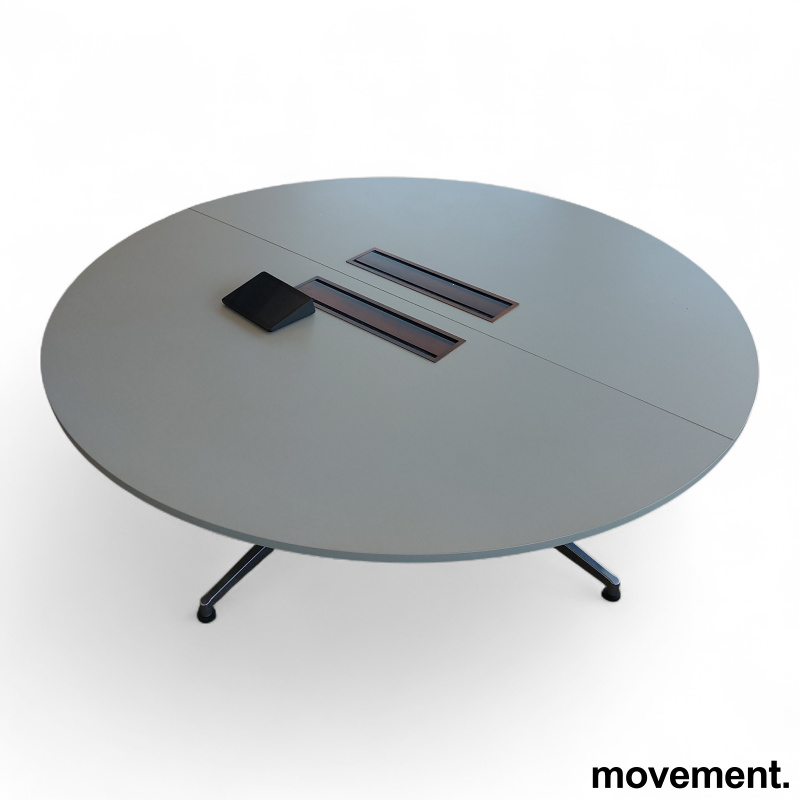 Møtebord Ø=210cm Varmgrå linoleum, - 2 / 4