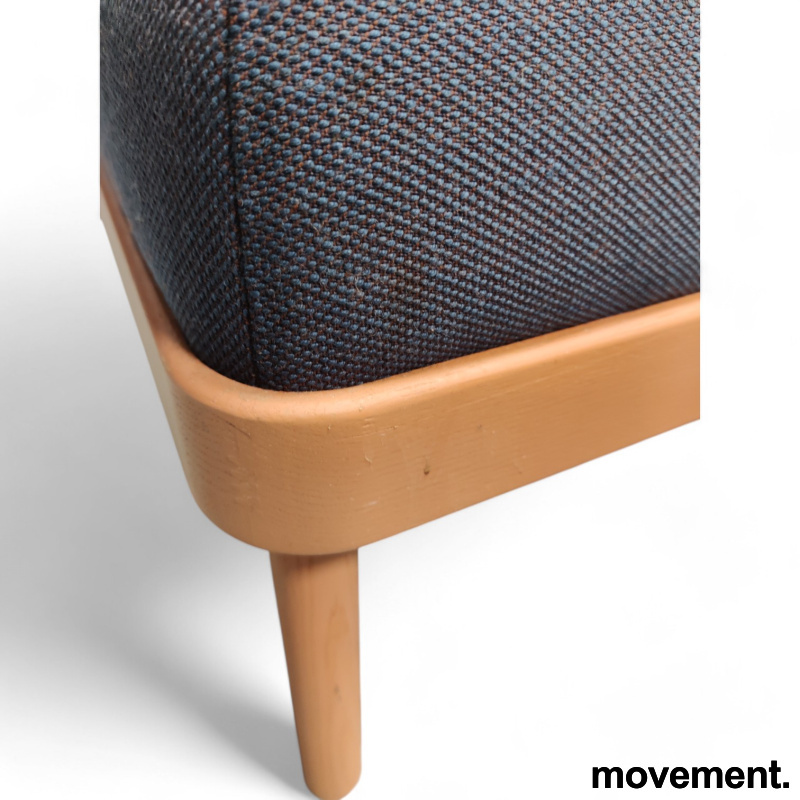 Mosiaco benk, 95cm Blått stoff, ben - 2 / 3