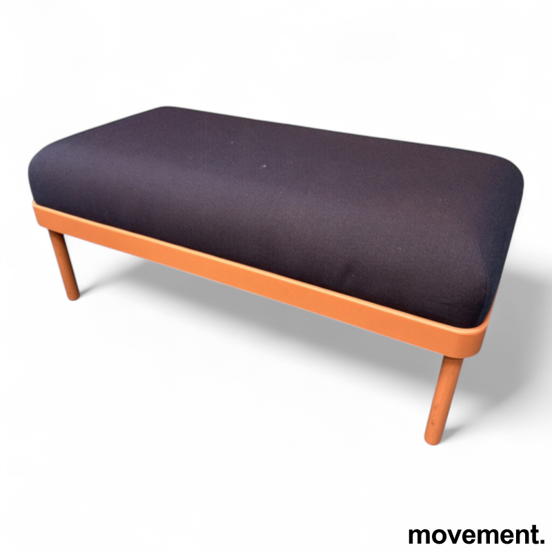 Mosiaco benk, 95cm Blått stoff, ben - 1 / 3