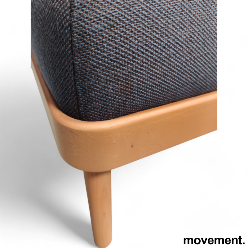 Mosiaco benk, 95cm Blått stoff, ben