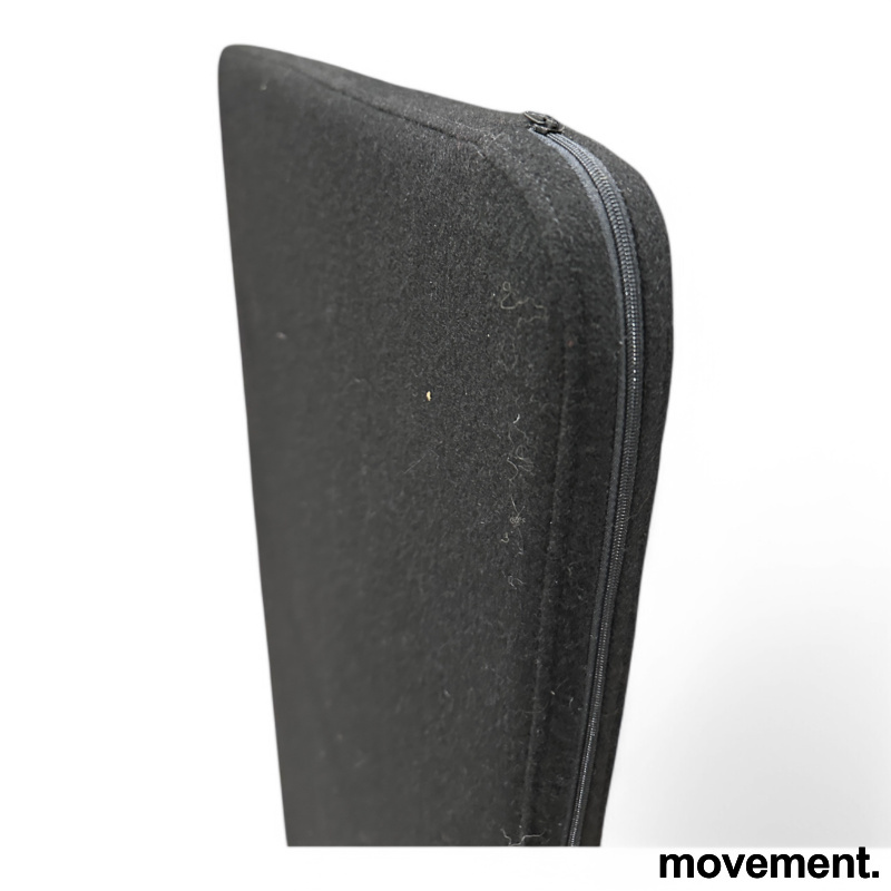 Vesta bordskillevegg 140x65cm Sort - 2 / 2