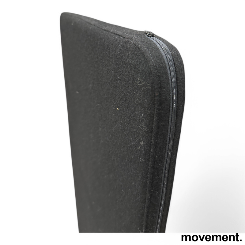 Vesta bordskillevegg 140x65cm Sort