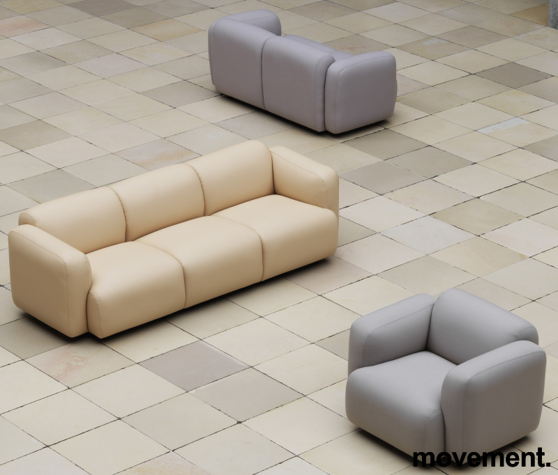 Swell 2-seter Grått stoff (Kvadrat - 3 / 6