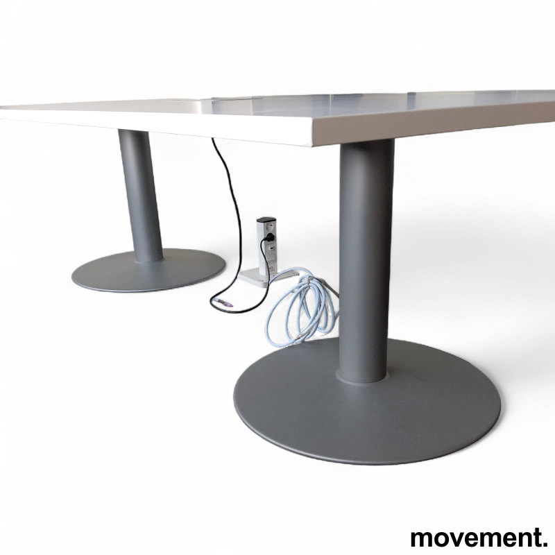 Møtebord 265x120cm Hvit laminat, - 2 / 3
