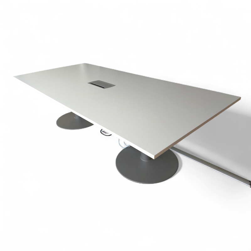 Møtebord 265x120cm Hvit laminat,