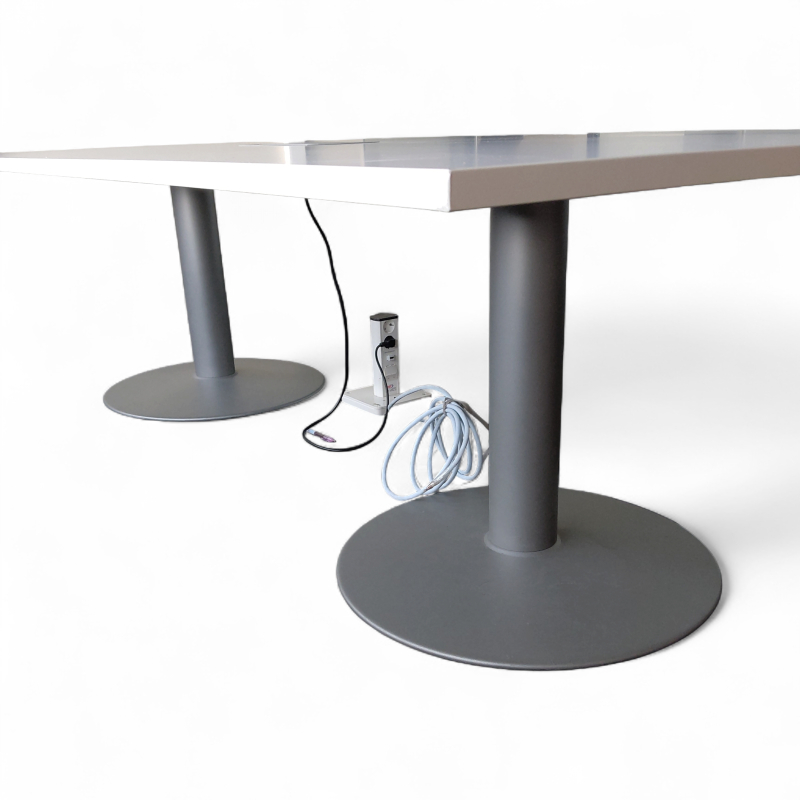 Møtebord 265x120cm Hvit laminat,