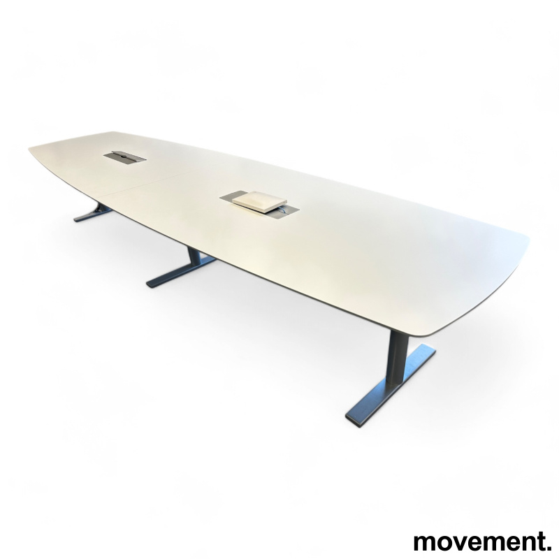 Møtebord 420x113cm Hvit laminat,