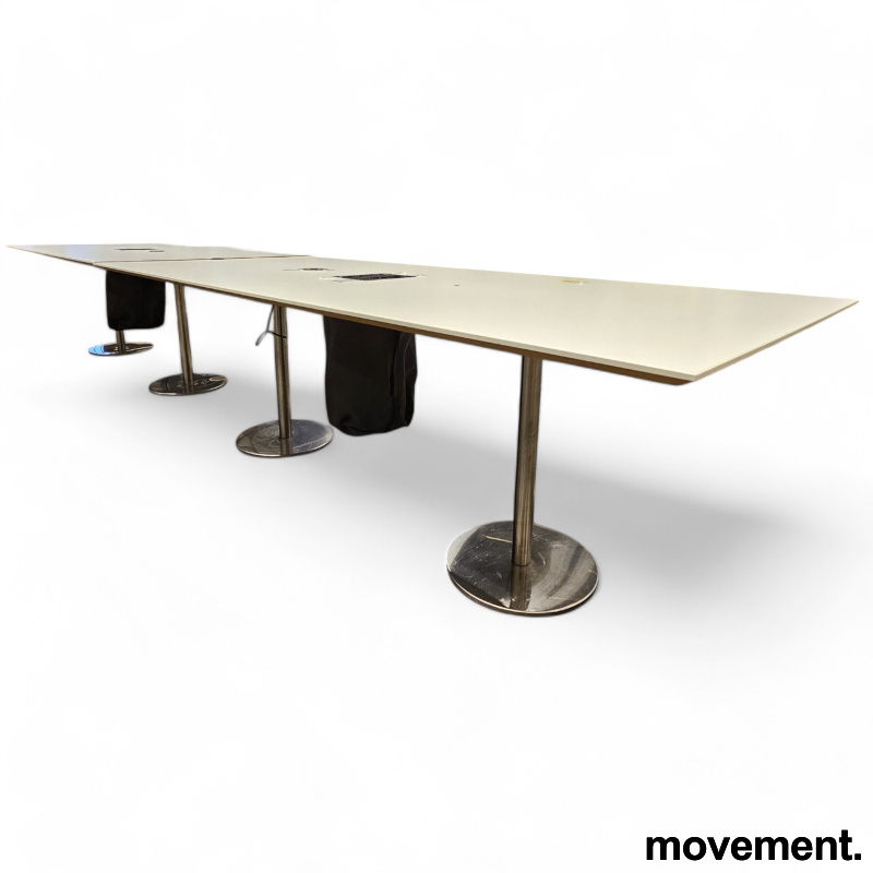 Møtebord 460x100cm Hvit laminat, - 2 / 2