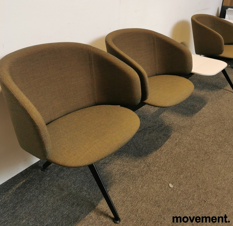 Sola sittebenk 3 seter + bord Brunt - 3 / 4