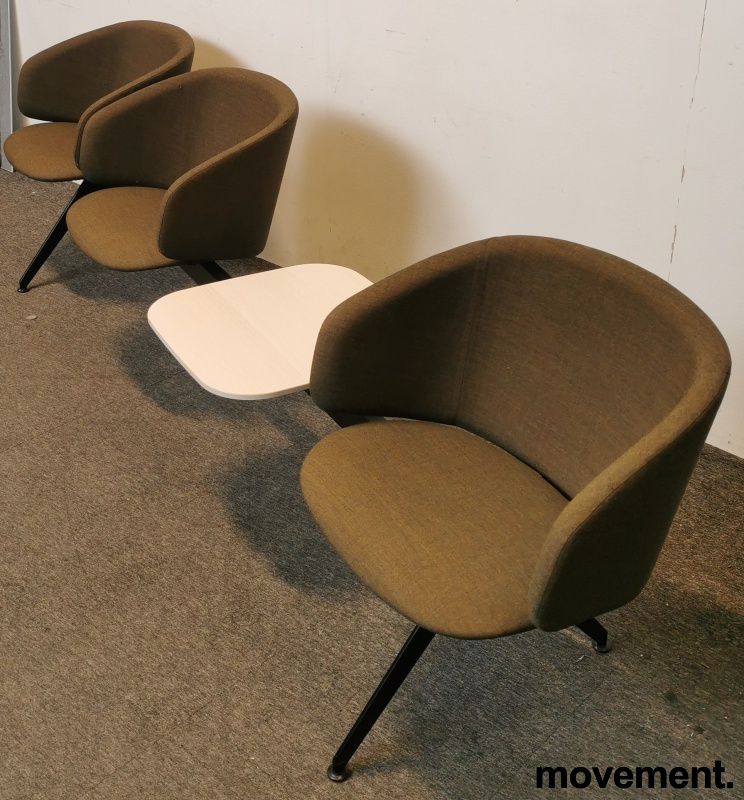 Sola sittebenk 3 seter + bord Brunt - 2 / 4