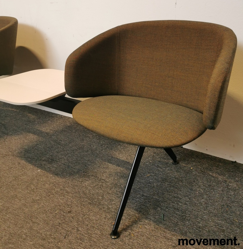 Sola sittebenk 3 seter + bord Brunt - 4 / 4