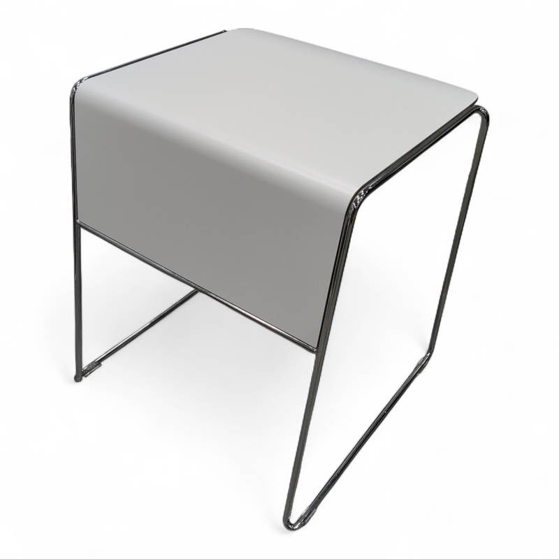 Tutor Single Hvit laminat, krom