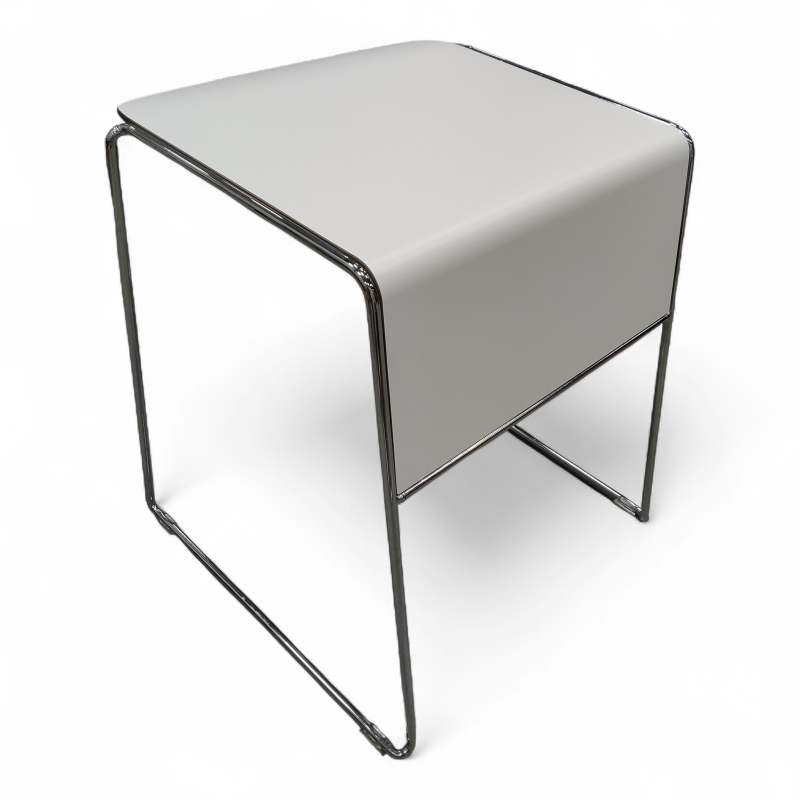 Tutor Single Hvit laminat, krom