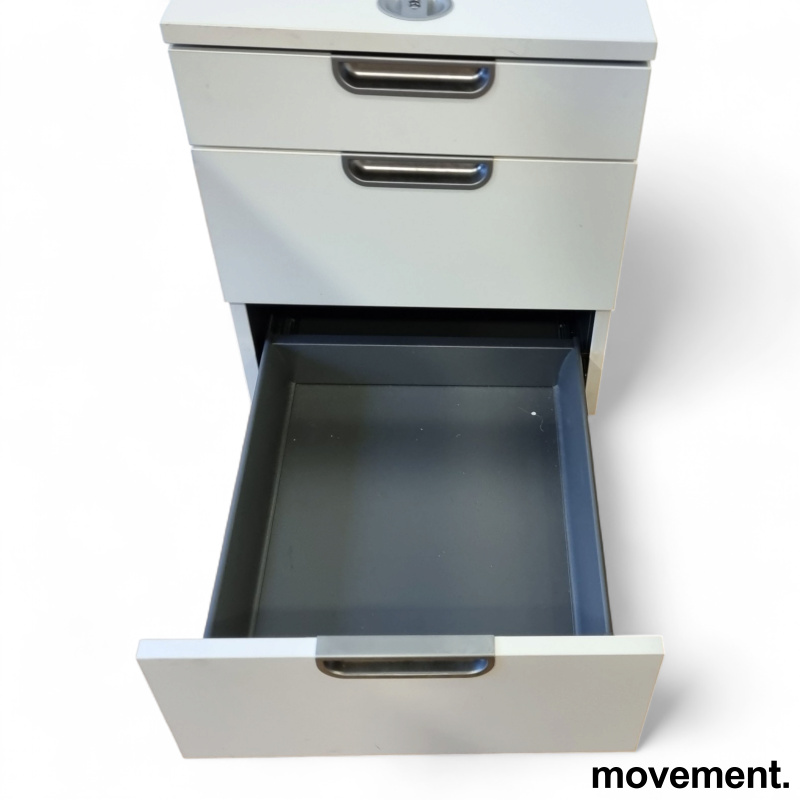 Galant skuffeseksjon 3skuffer Hvit, - 2 / 2