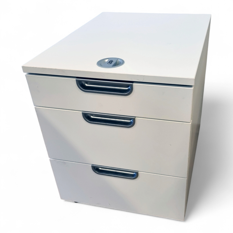 Galant skuffeseksjon 3skuffer Hvit,