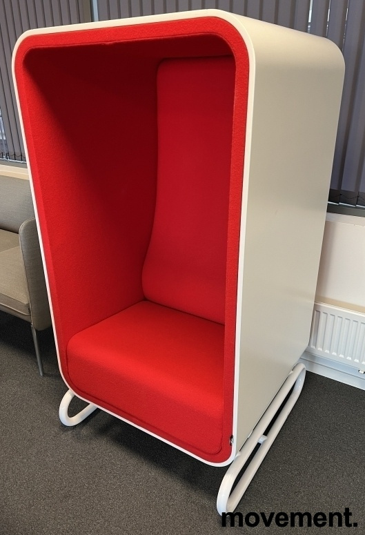 The Box Lounger Rødt stoff, hvit - 2 / 3