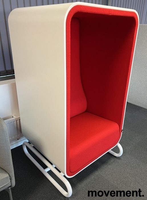 The Box Lounger Rødt stoff, hvit - 1 / 3