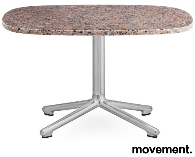 Stk. 18 Era table 67x66 cm Rosa granitt, understell i polert aluminium, Ubrukt Normann Copenhagen 4.