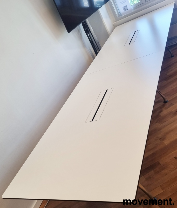 Møtebord 360x110cm Hvit laminat, - 3 / 5