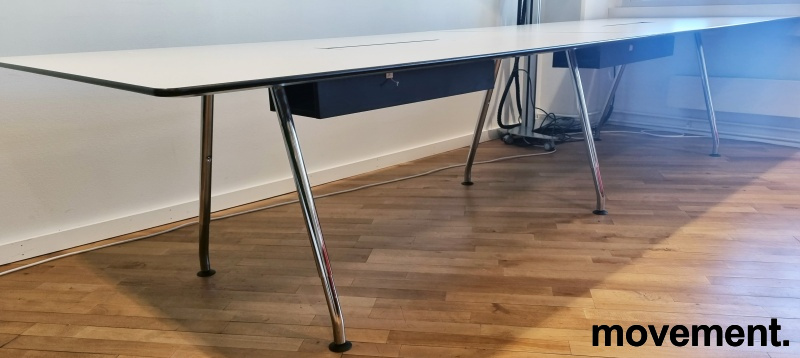 Møtebord 360x110cm Hvit laminat, - 2 / 5