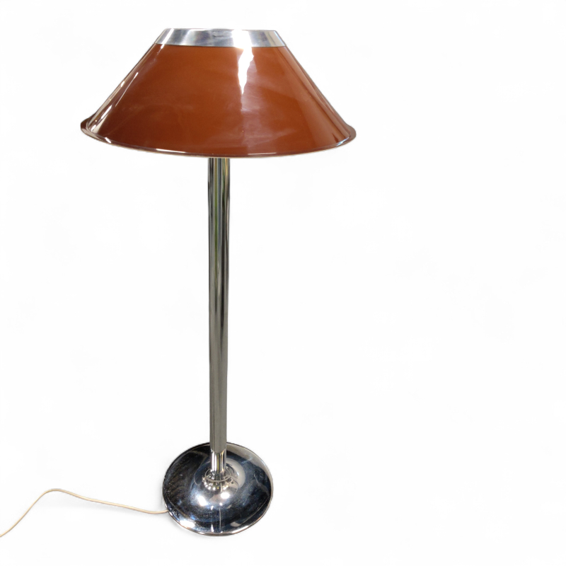 Mars gulvlampe Brun skjerm, krom