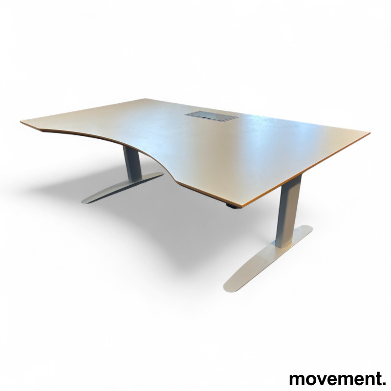 Hevsenk skrivebord 180x100cm Hvit - 1 / 4