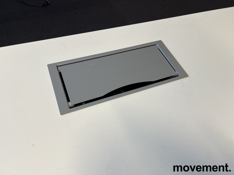 Hevsenk skrivebord 180x100cm Hvit - 3 / 4