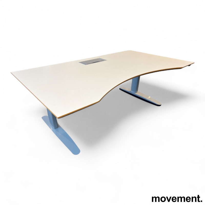 Hevsenk skrivebord 180x100cm Hvit - 4 / 4