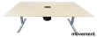 Møtebord 220x120cm Hvit laminat, - 1 / 4