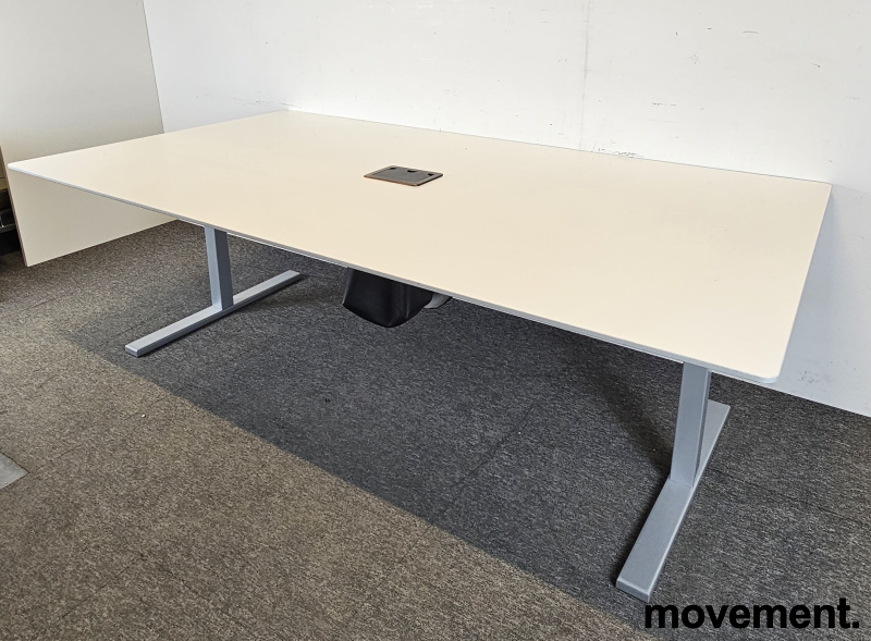 Møtebord 220x120cm Hvit laminat, - 3 / 4