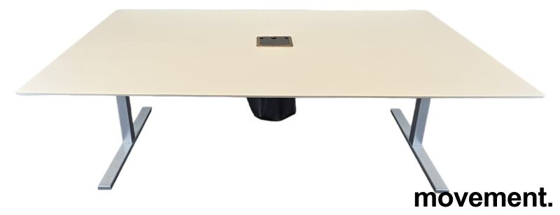 Møtebord 220x120cm Hvit laminat,