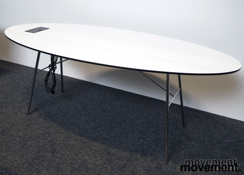 Møtebord 190x85cm Hvit laminat, - 2 / 5