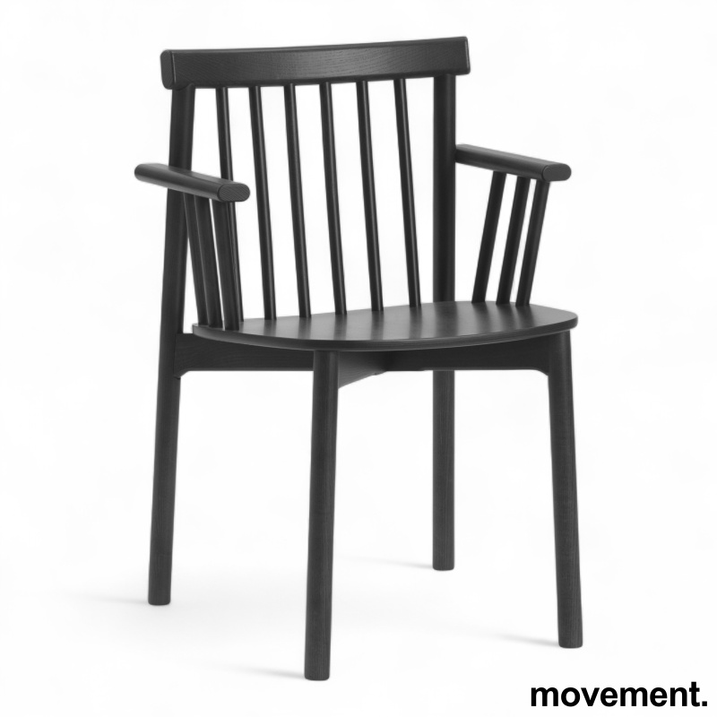 Pind Armchair Sortbeiset askefiner, - 1 / 2