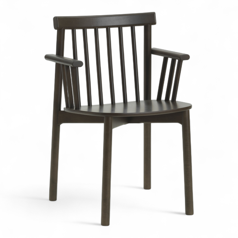 Pind Armchair Brunbeiset askefiner,