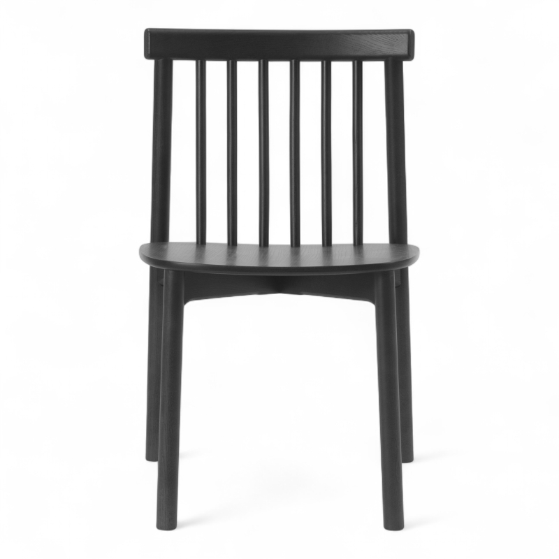 Pind Chair Sortbeiset askefiner,