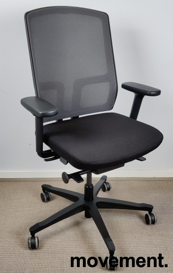 Stk. 1 One sync mesh med armlene Sort stoff (Gabriel Gaja), grå mesh, sort fortkryss, Upcycled Efg -10% 4.