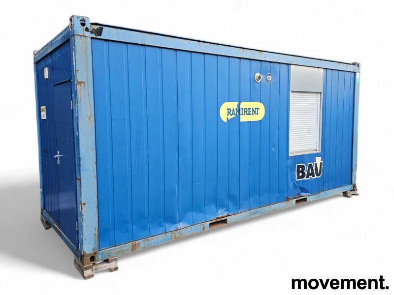 Kontorcontainer, 20 fots  Blå, Pent - 1 / 19